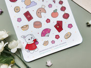 Lunar Festival Waterproof Sticker Sheet