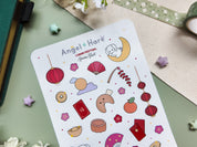 Lunar Festival Waterproof Sticker Sheet