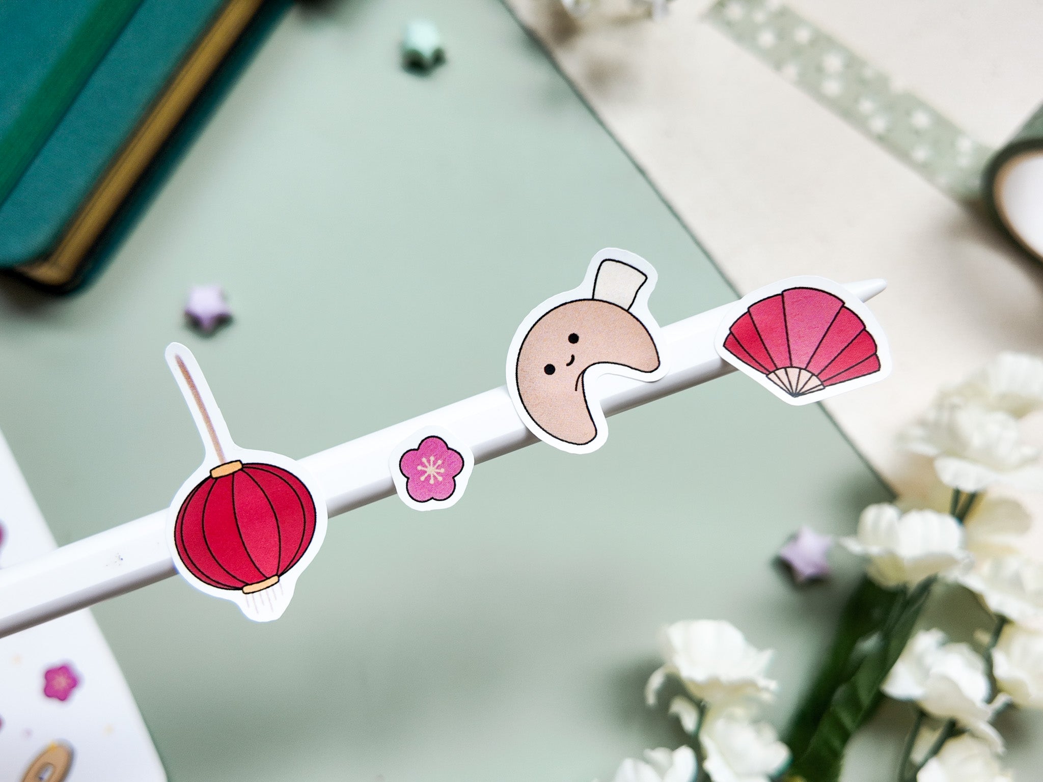 Lunar Festival Waterproof Sticker Sheet