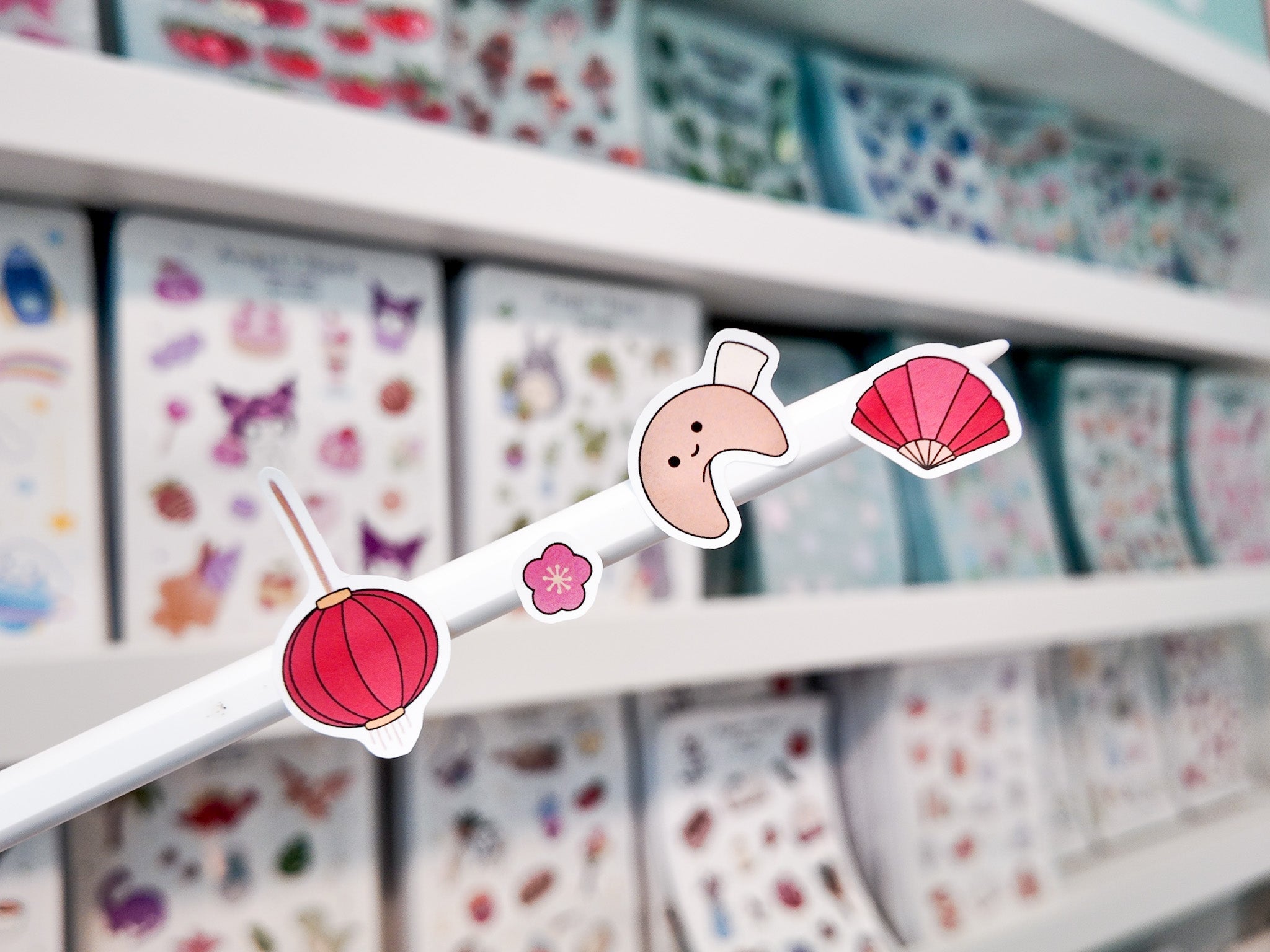 Lunar Festival Waterproof Sticker Sheet