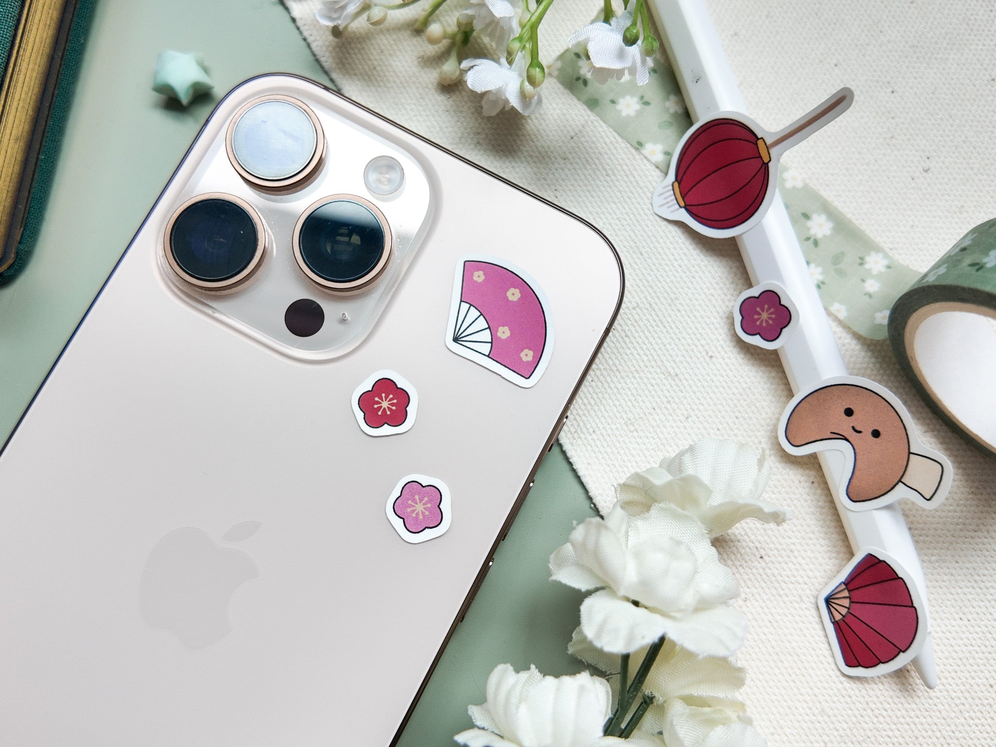 Lunar Festival Waterproof Sticker Sheet