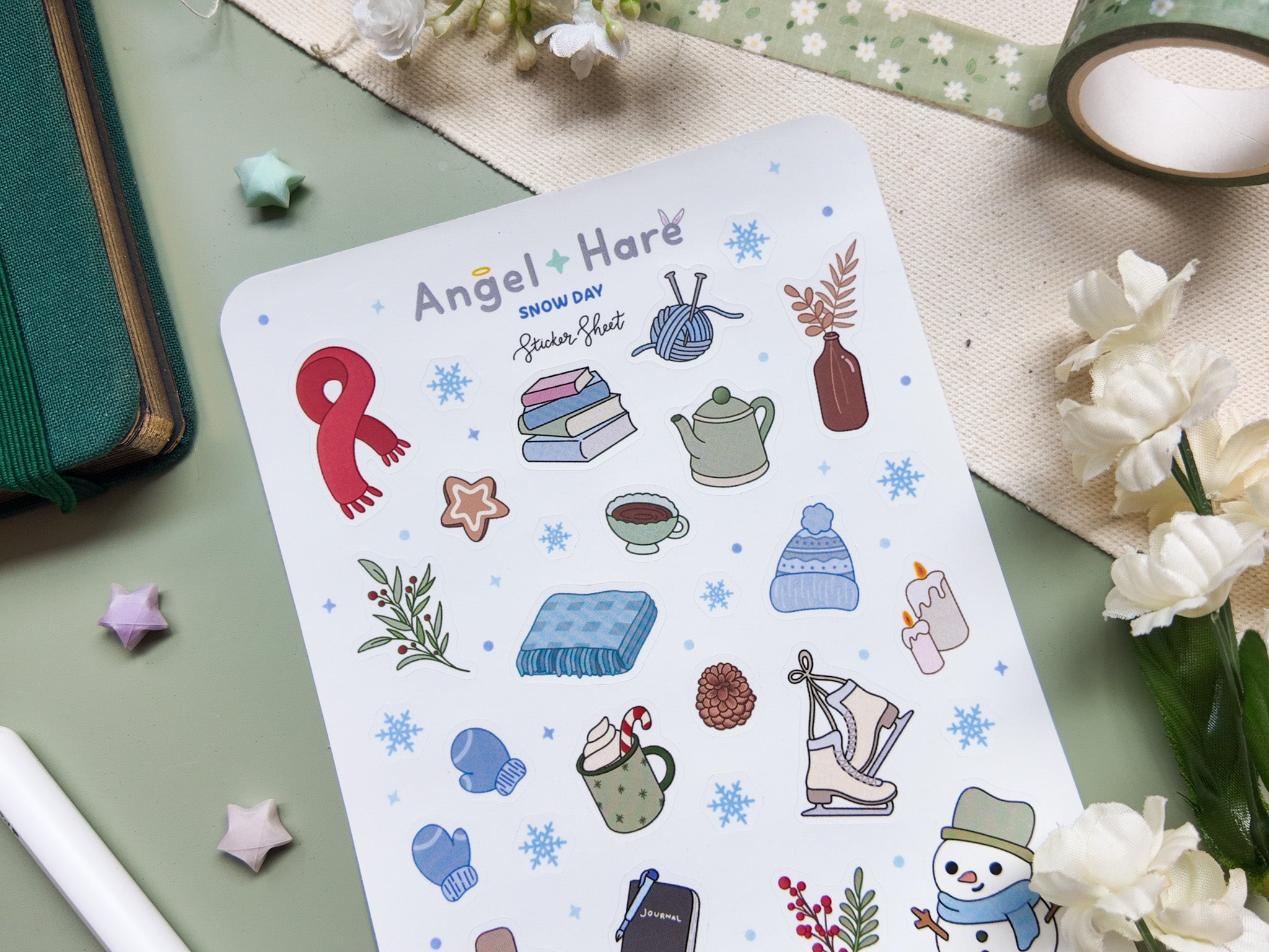 Snow Day Waterproof Sticker Sheet