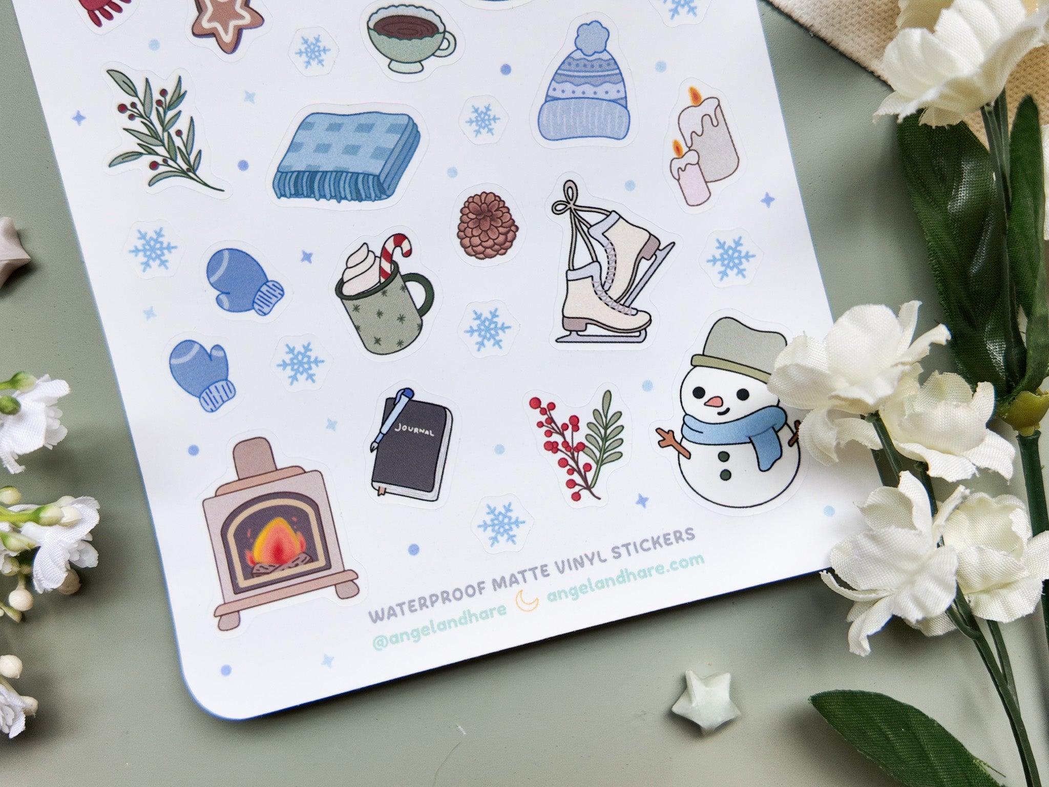 Snow Day Waterproof Sticker Sheet