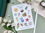 Vacation Mode Waterproof Sticker Sheet