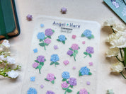 Hydrangeas Waterproof Sticker Sheet