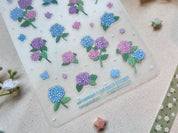 Hydrangeas Waterproof Sticker Sheet