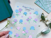 Hydrangeas Waterproof Sticker Sheet