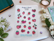 Strawberry Waterproof Sticker Sheet