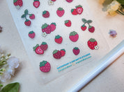 Strawberry Waterproof Sticker Sheet