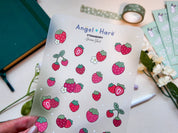 Strawberry Waterproof Sticker Sheet