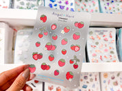 Strawberry Waterproof Sticker Sheet