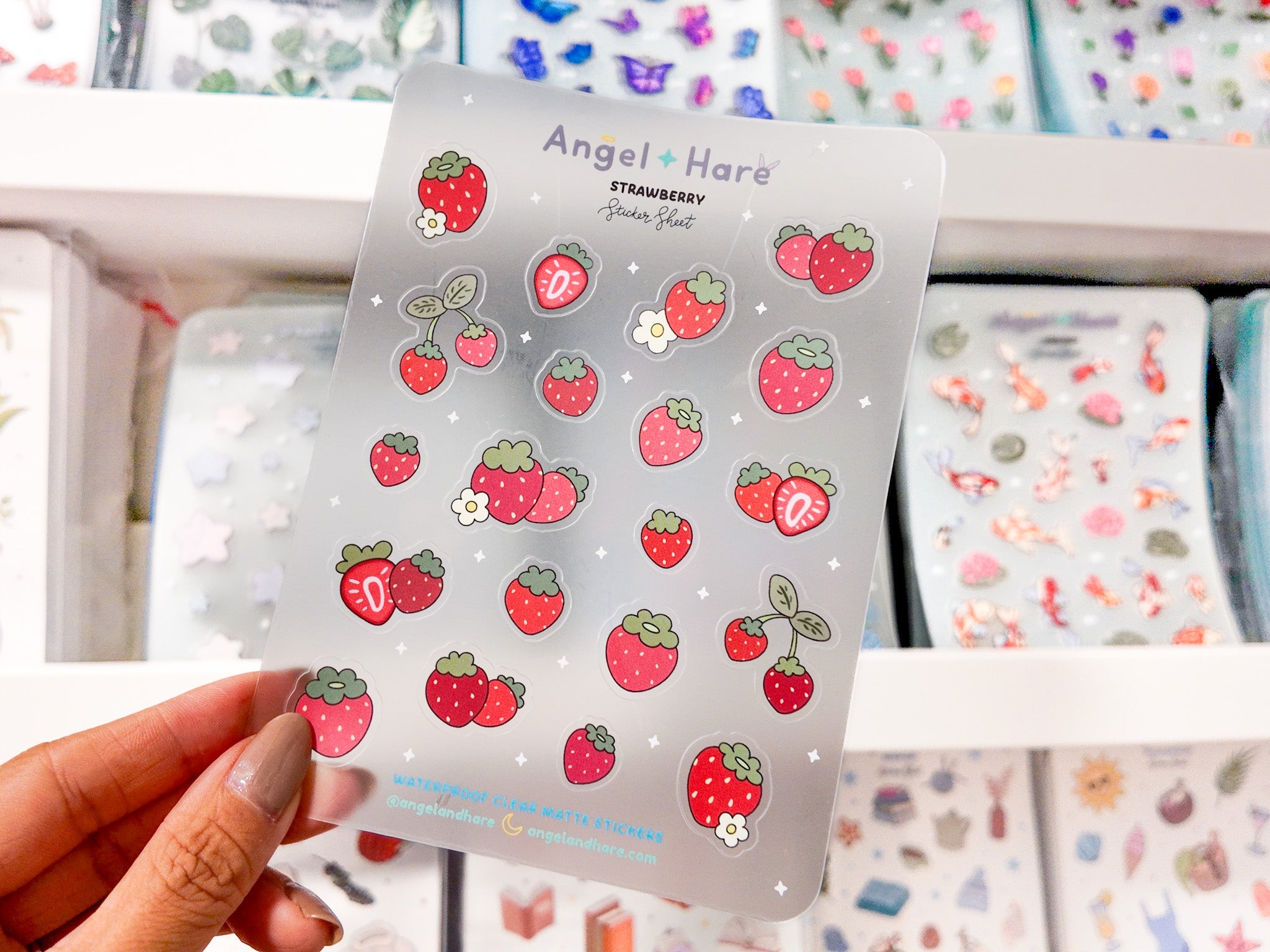 Strawberry Waterproof Sticker Sheet