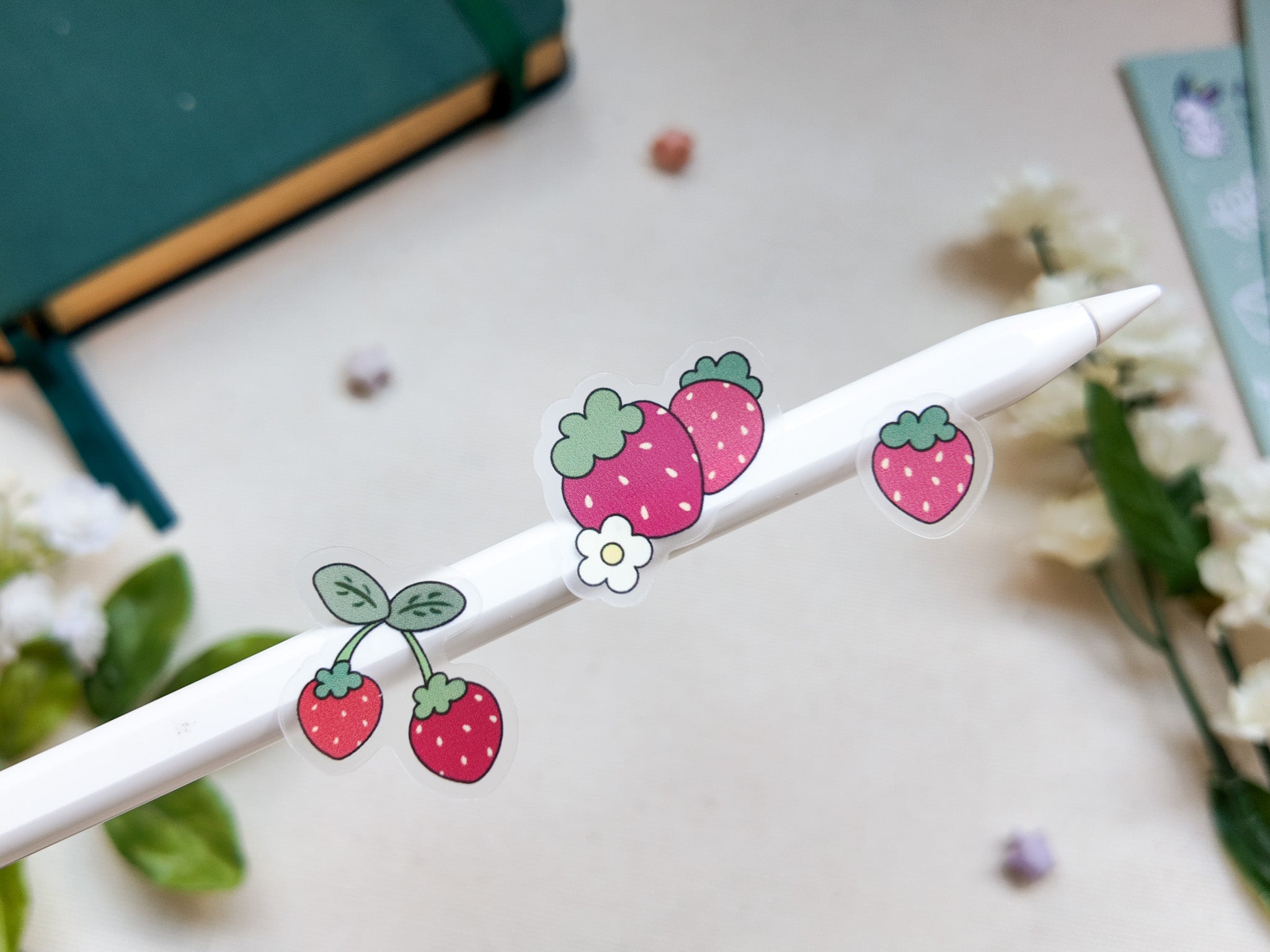 Strawberry Waterproof Sticker Sheet