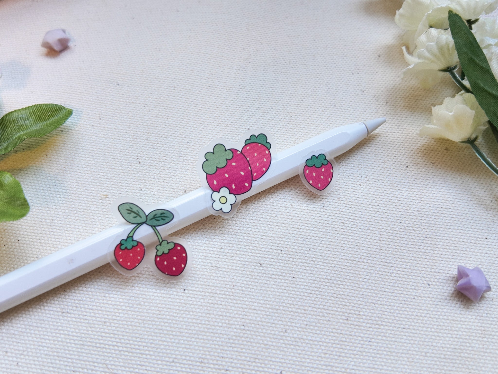 Strawberry Waterproof Sticker Sheet