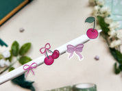 Cherry Bows Waterproof Sticker Sheet