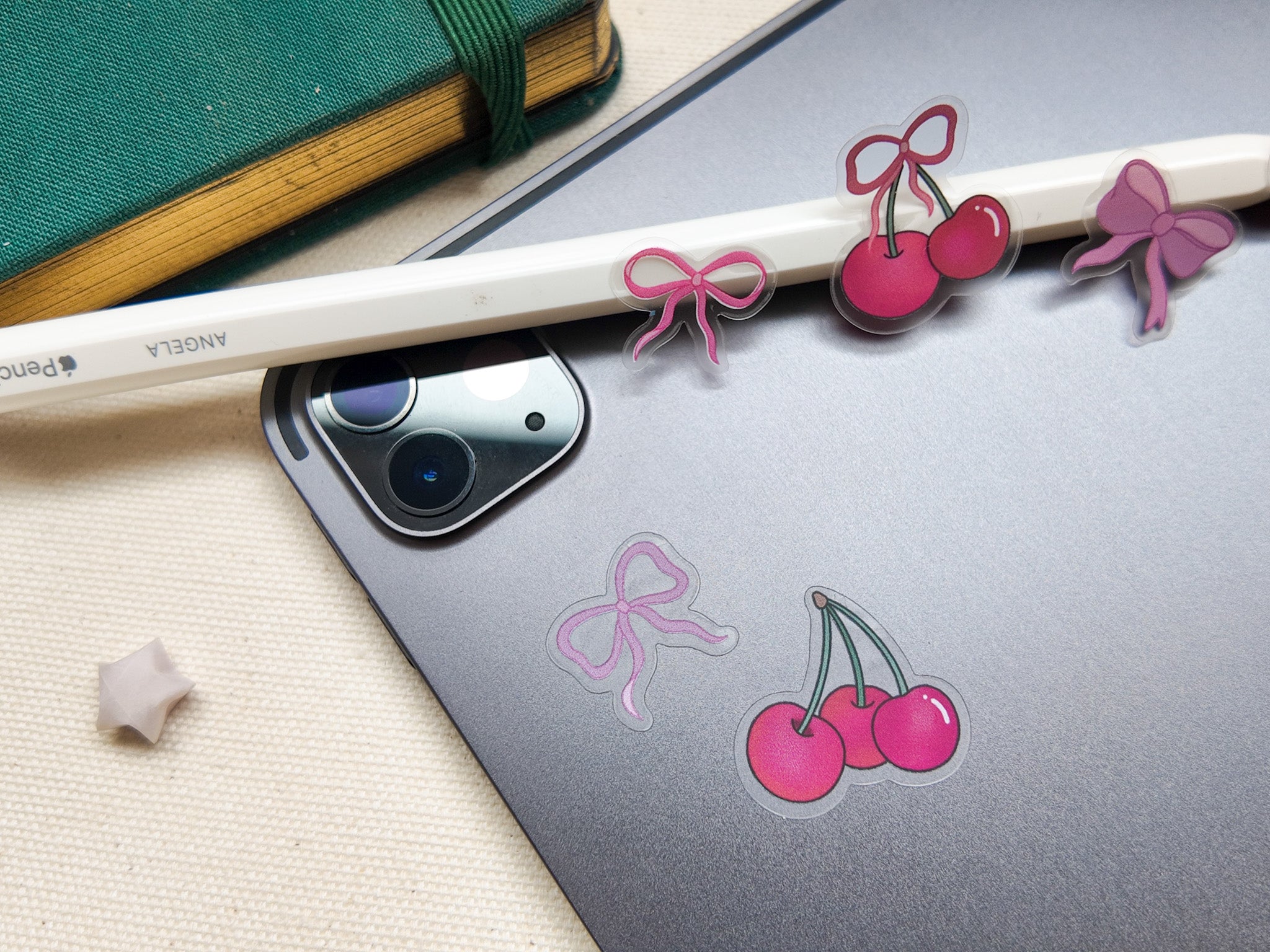 Cherry Bows Waterproof Sticker Sheet