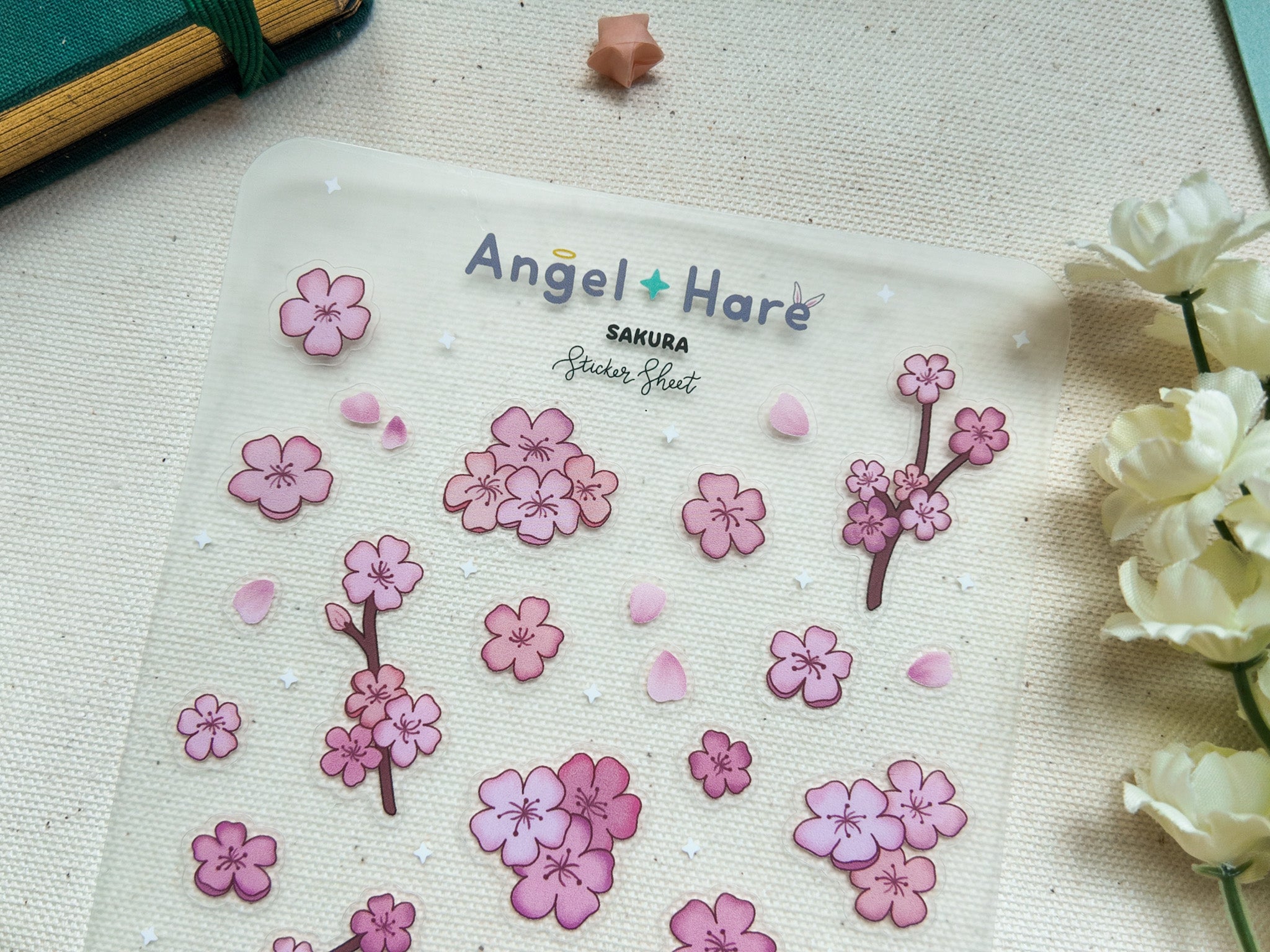 Sakura Waterproof Sticker Sheet