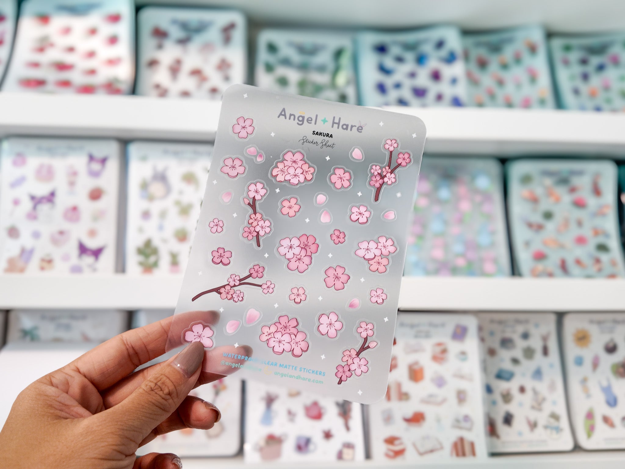 Sakura Waterproof Sticker Sheet