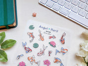 Koi Fish Waterproof Sticker Sheet
