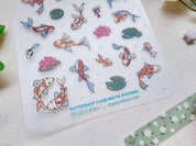 Koi Fish Waterproof Sticker Sheet