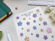 Origami Stars Waterproof Sticker Sheet