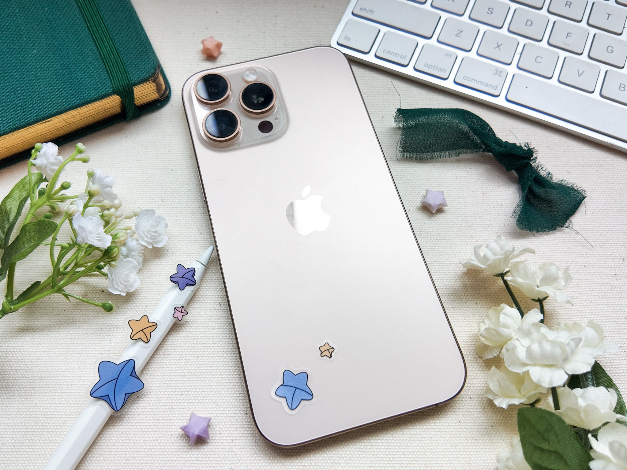 Origami Stars Waterproof Sticker Sheet