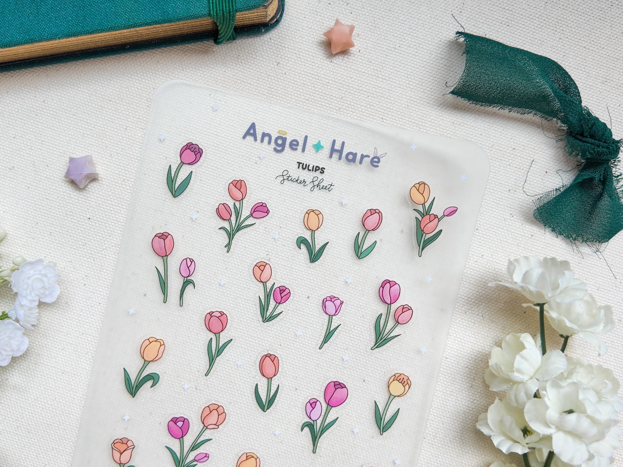 Tulips Waterproof Sticker Sheet