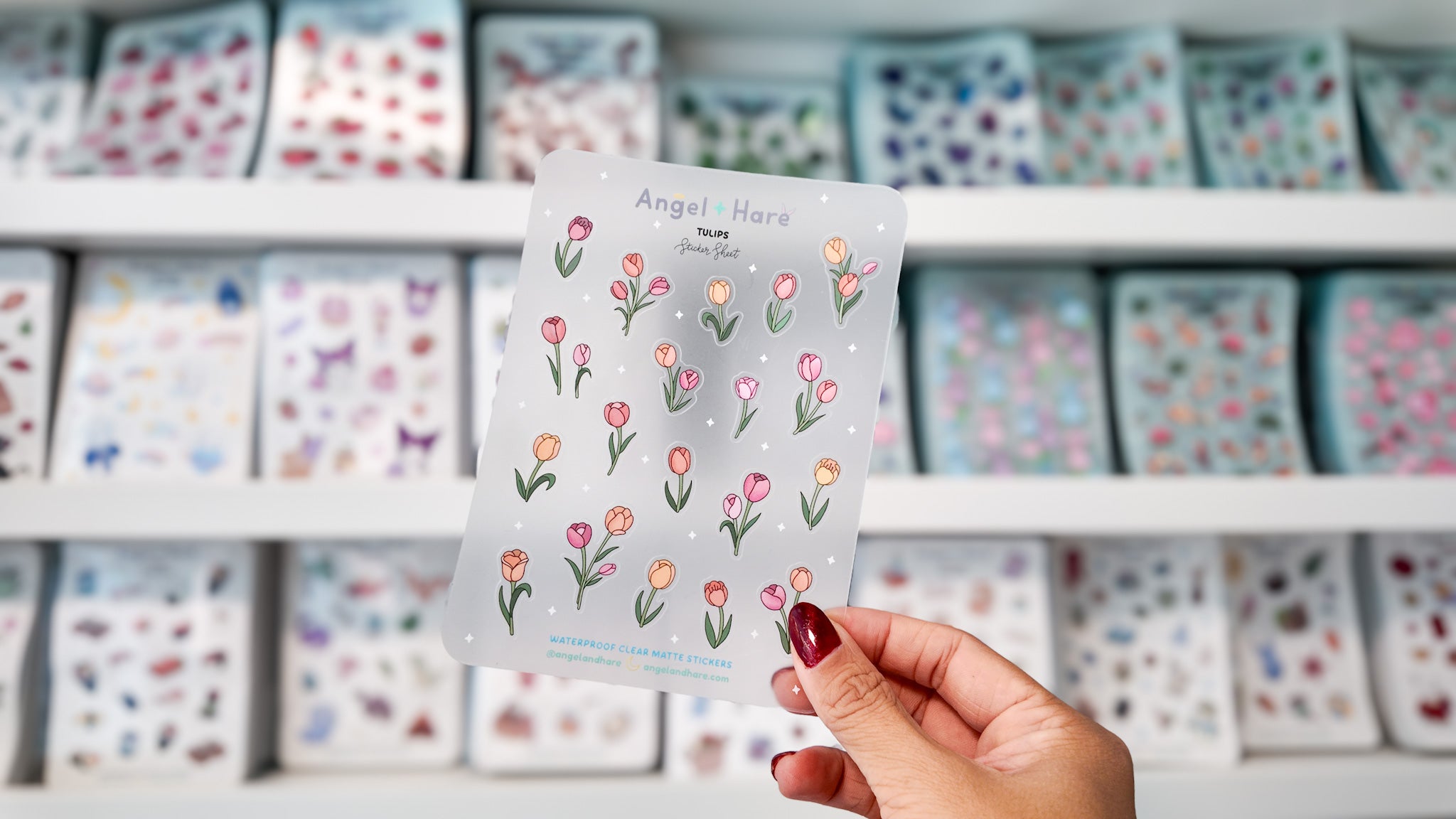 Tulips Waterproof Sticker Sheet