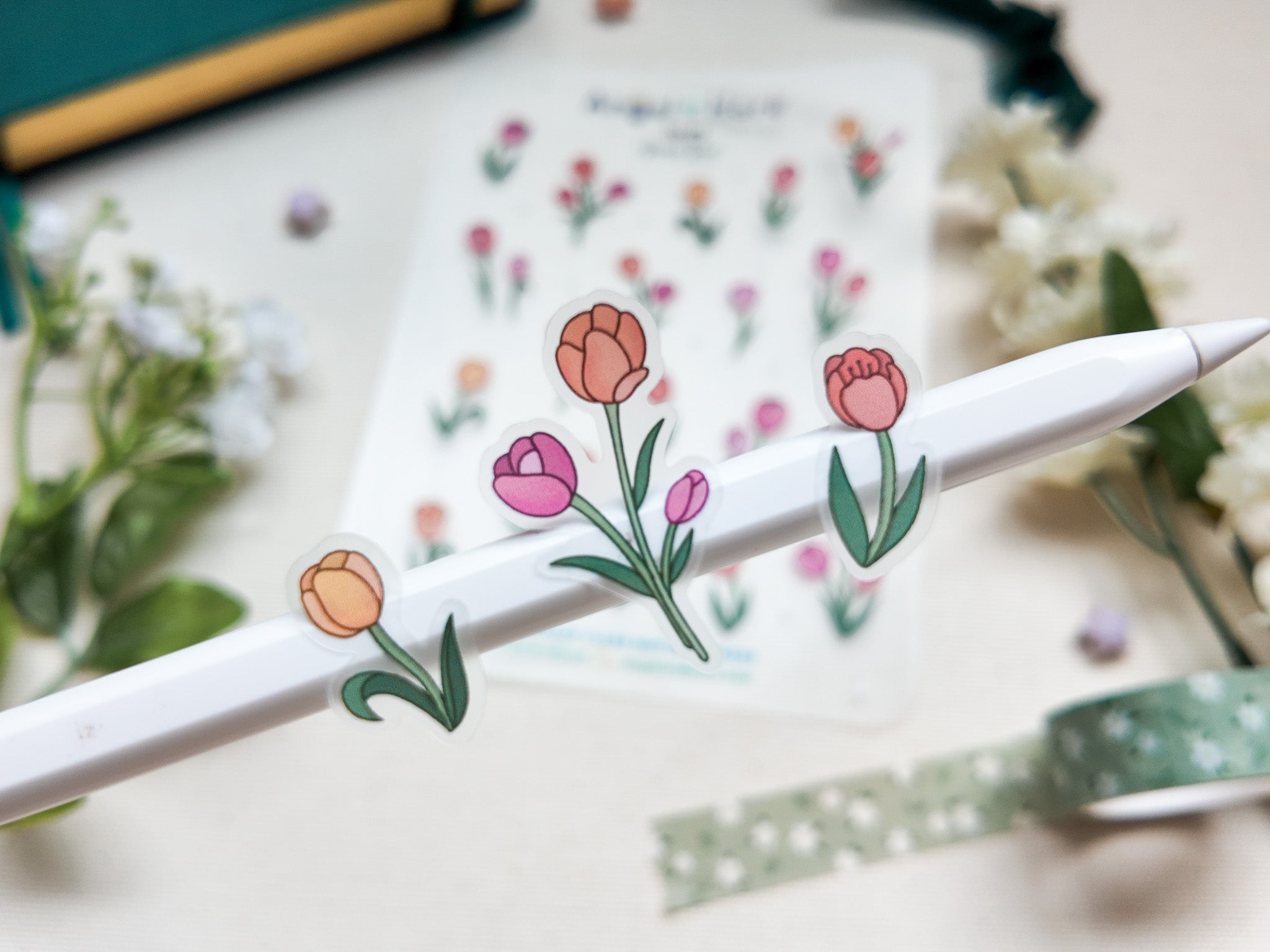 Tulips Waterproof Sticker Sheet