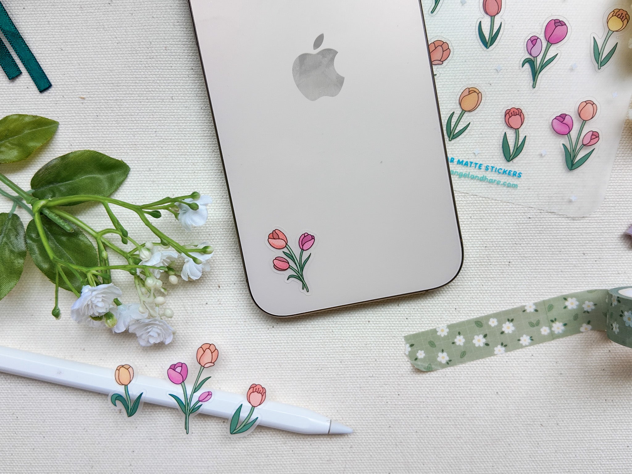 Tulips Waterproof Sticker Sheet