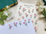 Tulips Waterproof Sticker Sheet