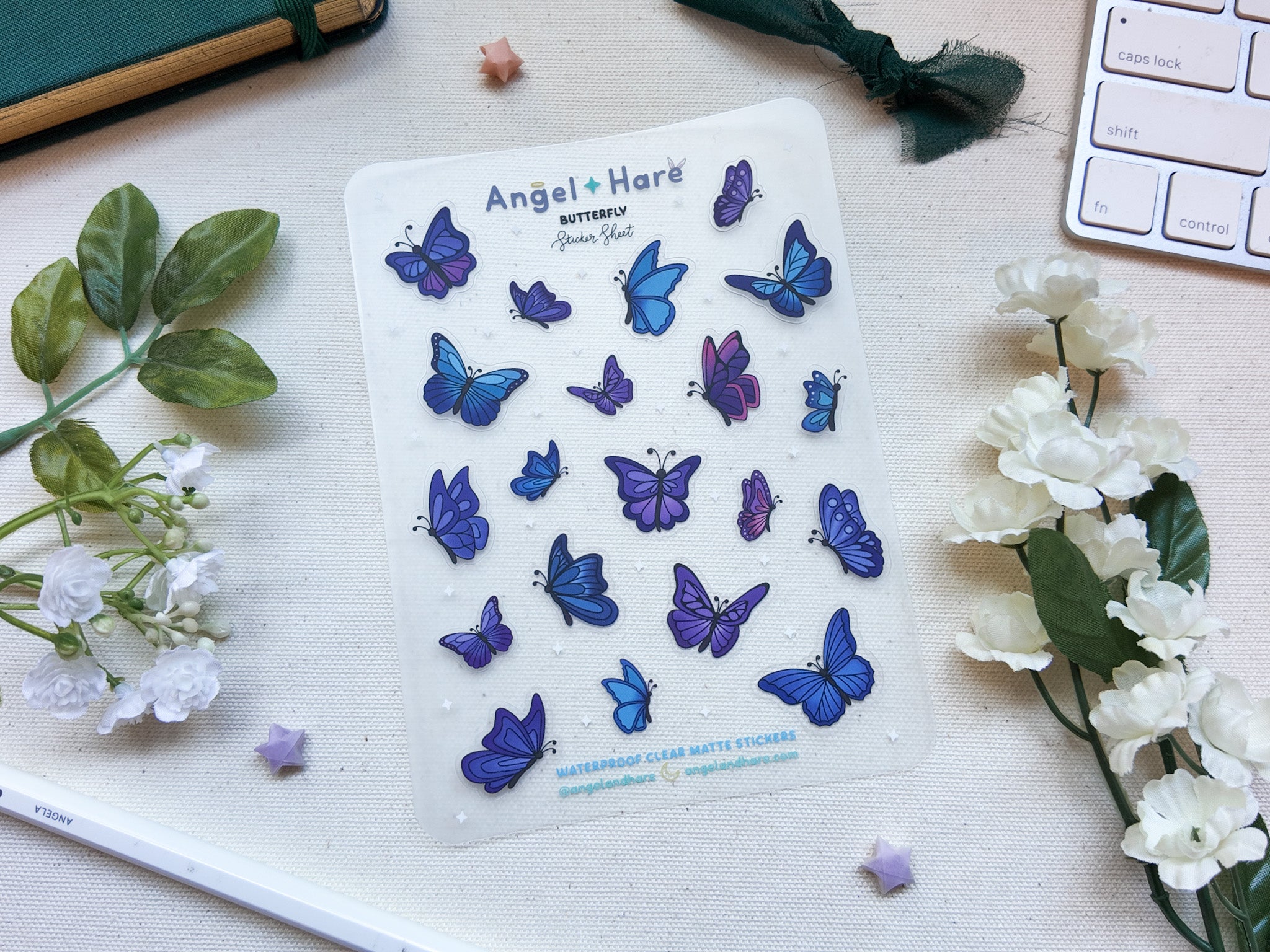 Butterfly Waterproof Sticker Sheet