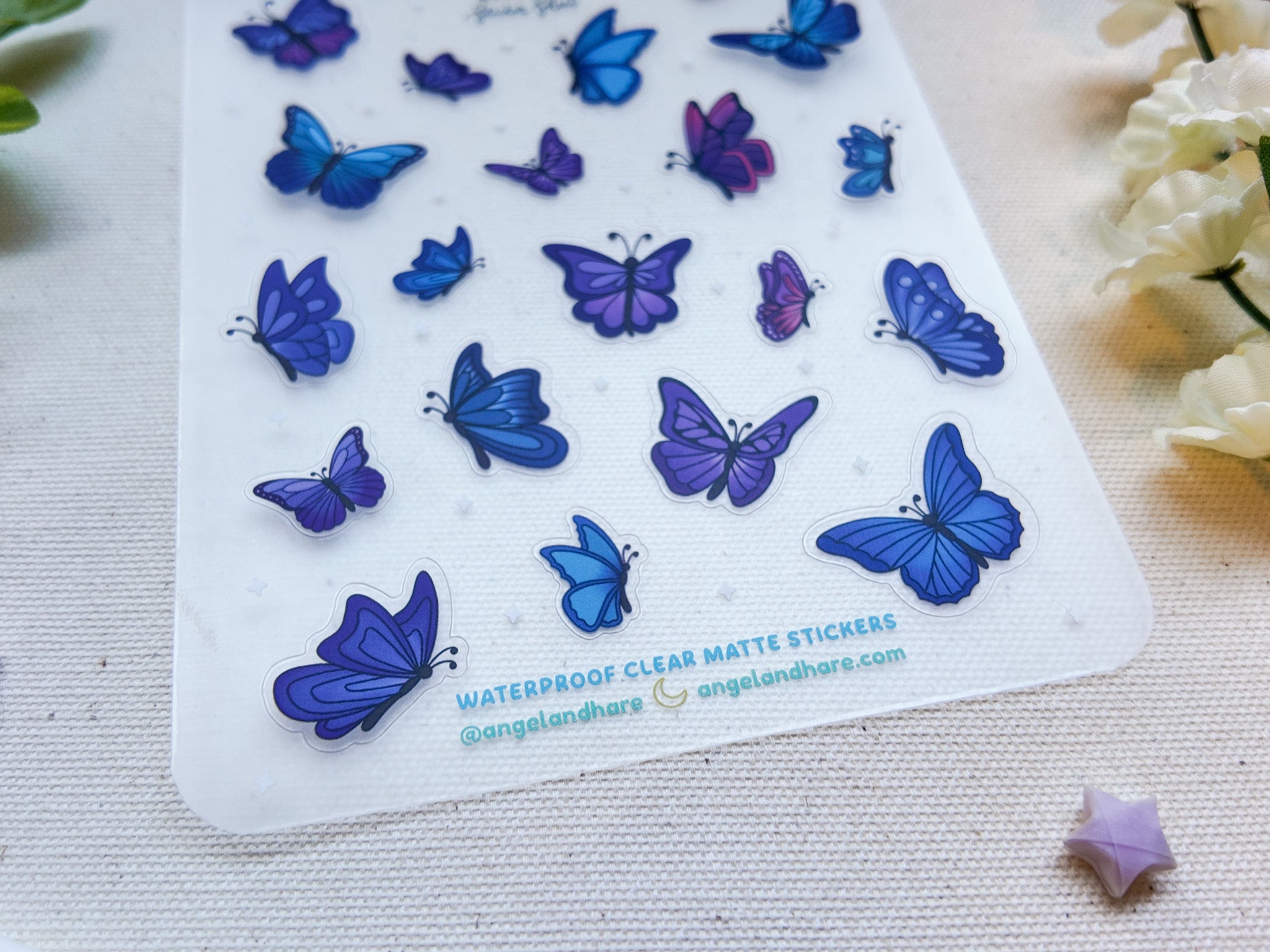 Butterfly Waterproof Sticker Sheet