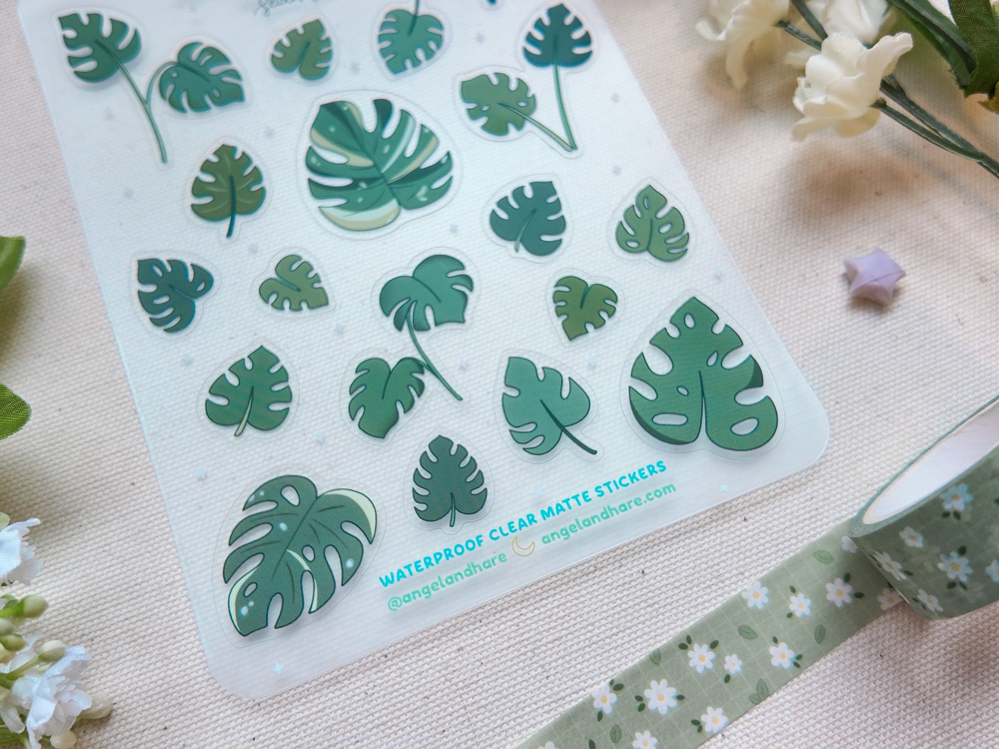 Monstera Waterproof Sticker Sheet