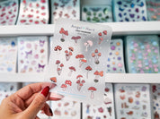 Forest Mushrooms Waterproof Sticker Sheet