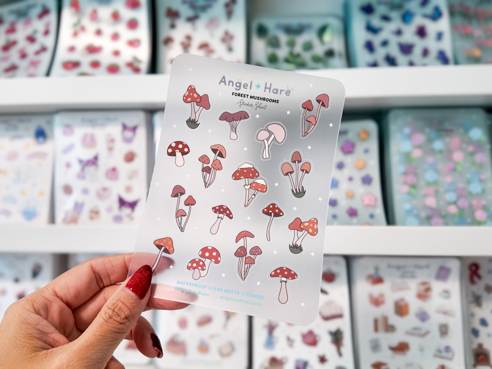 Forest Mushrooms Waterproof Sticker Sheet