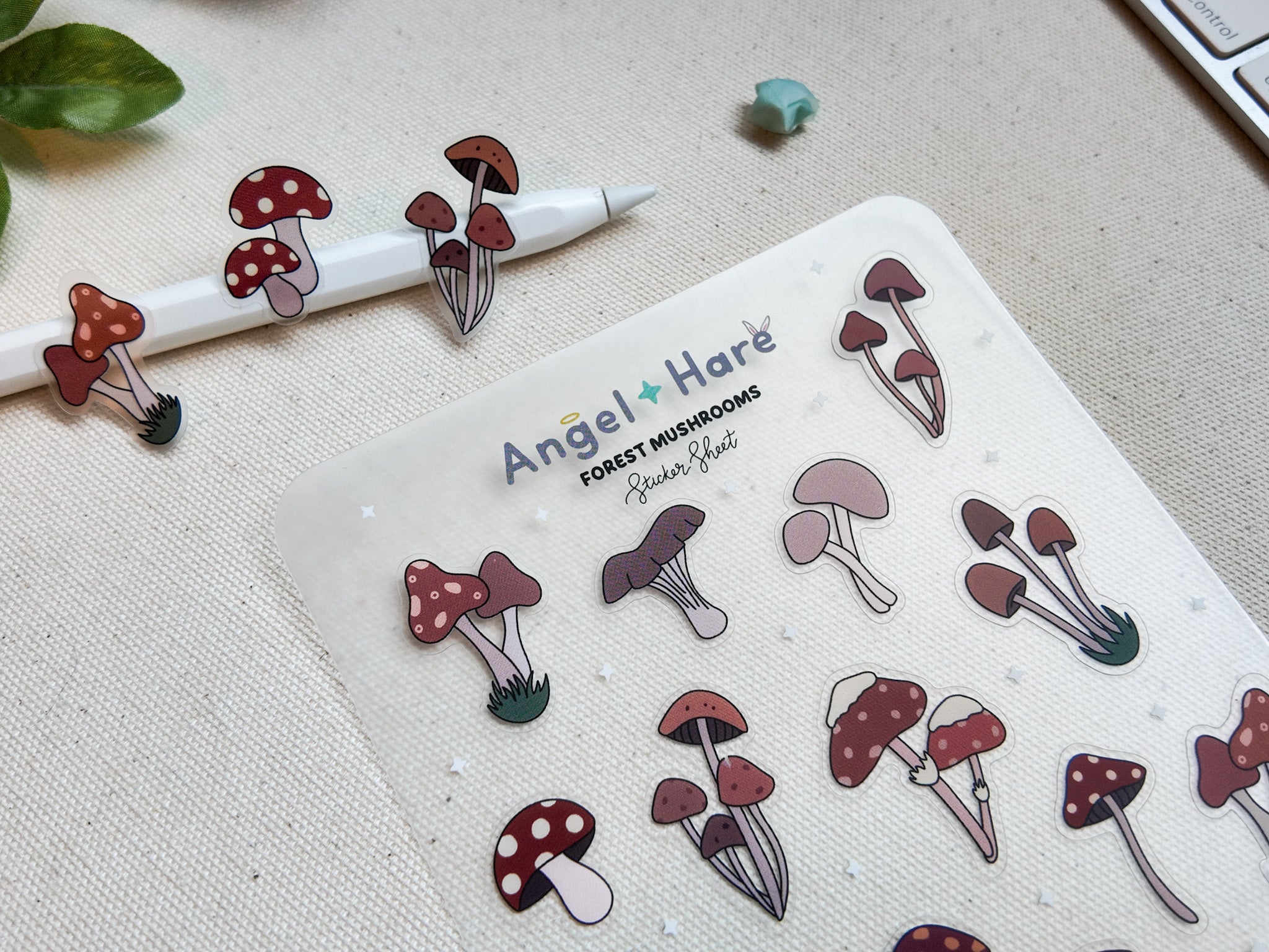 Forest Mushrooms Waterproof Sticker Sheet