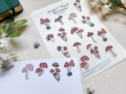 Forest Mushrooms Waterproof Sticker Sheet