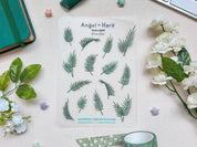 Palm Leaves Waterproof Sticker Sheet