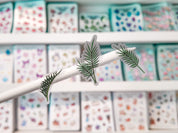 Palm Leaves Waterproof Sticker Sheet