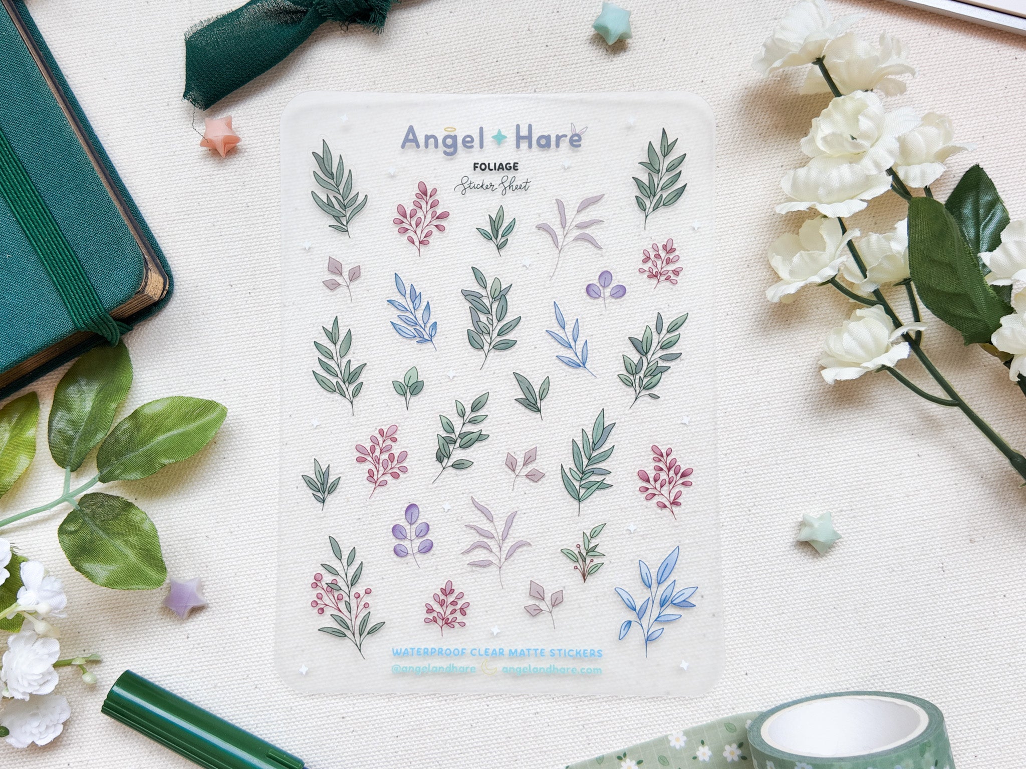Foliage Waterproof Sticker Sheet
