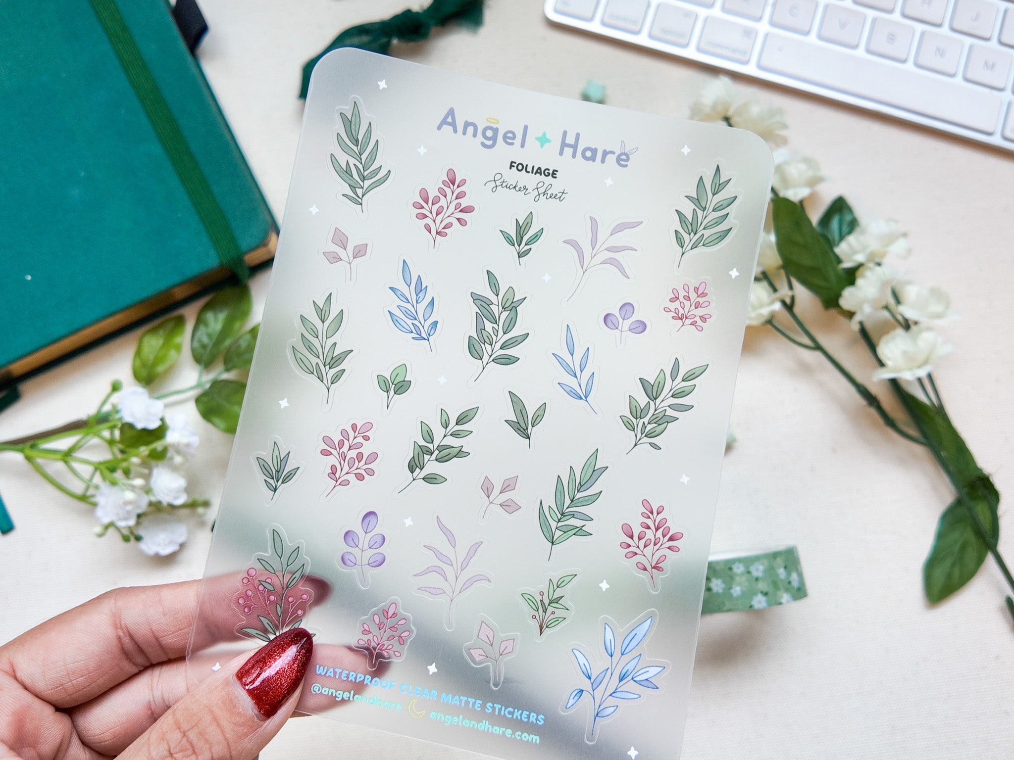 Foliage Waterproof Sticker Sheet