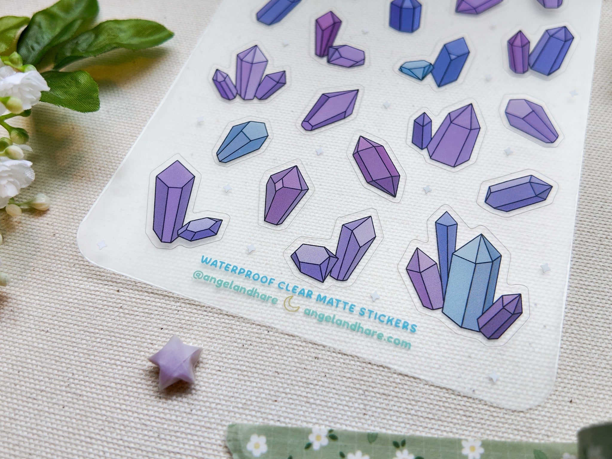 Crystals Waterproof Sticker Sheet