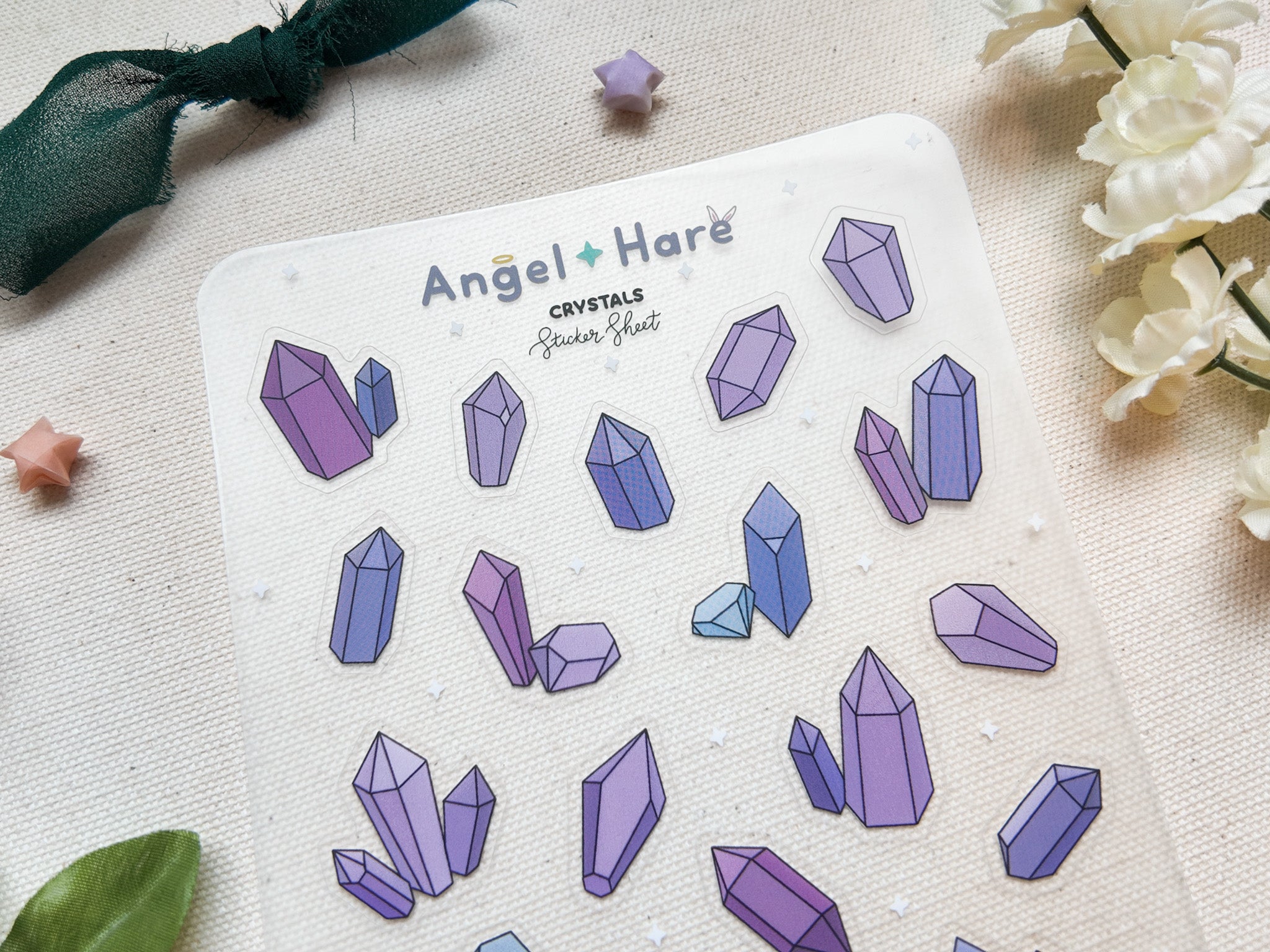 Crystals Waterproof Sticker Sheet