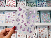 Crystals Waterproof Sticker Sheet