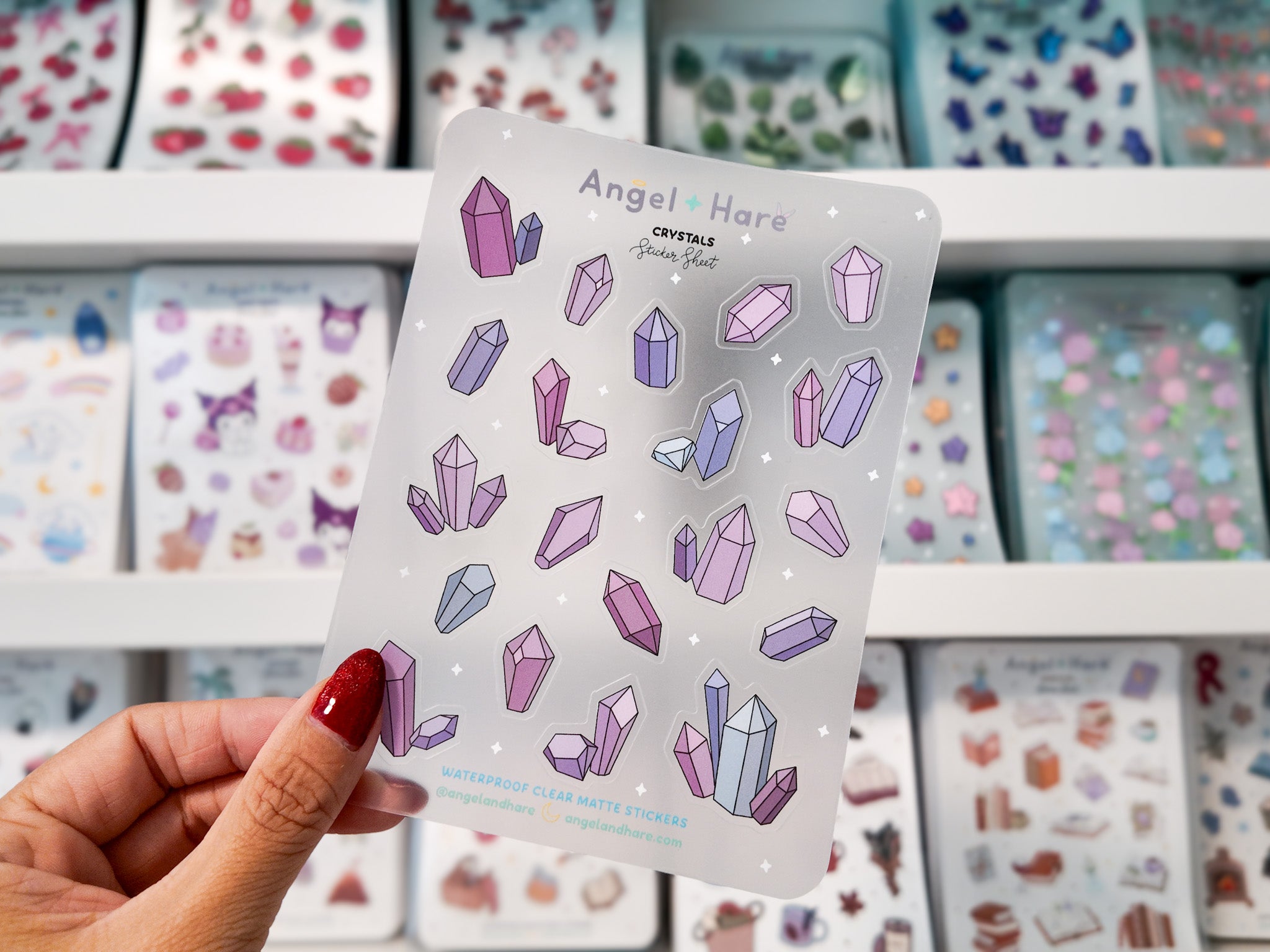 Crystals Waterproof Sticker Sheet