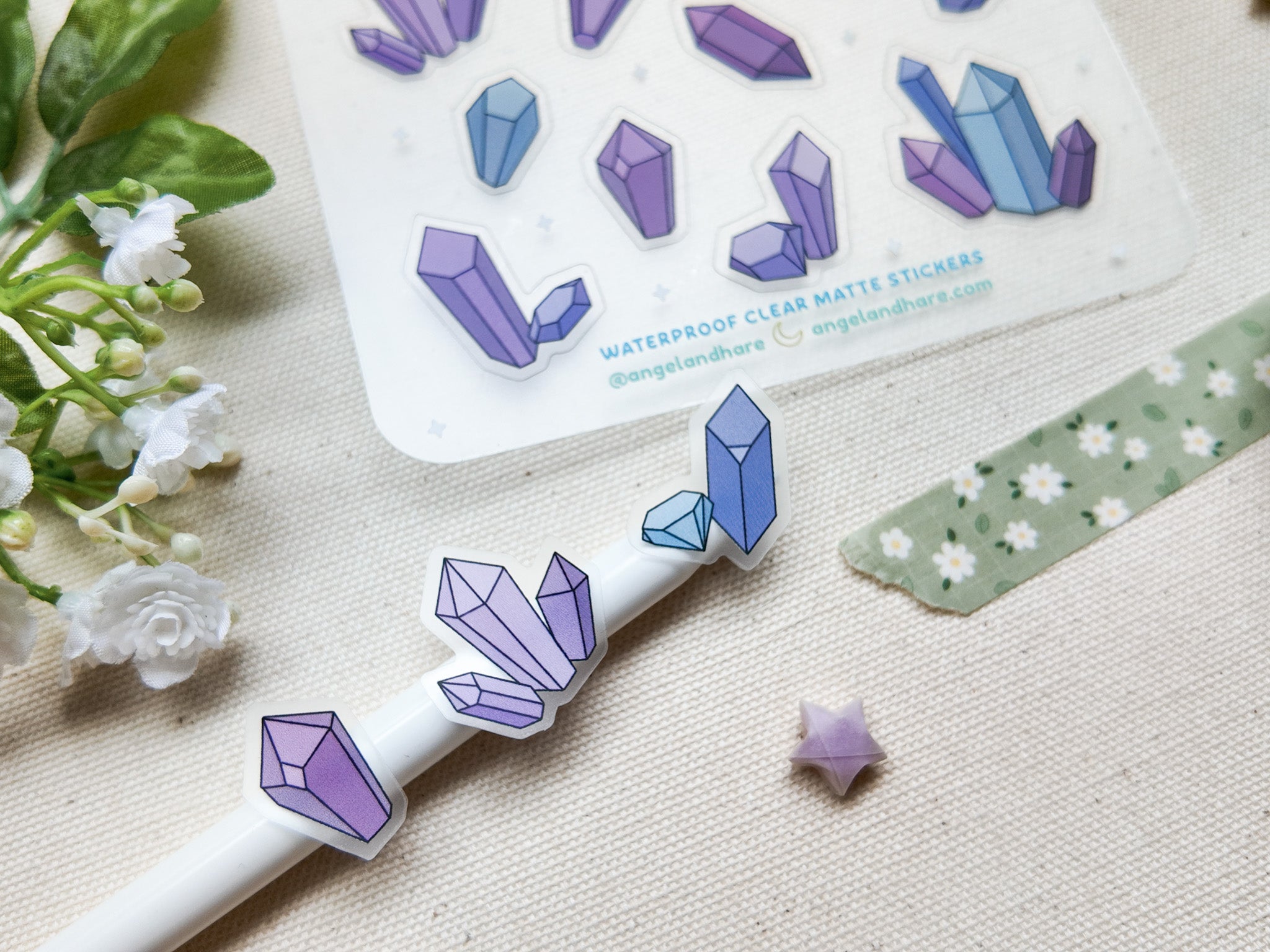 Crystals Waterproof Sticker Sheet