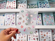 Seashells Waterproof Sticker Sheet
