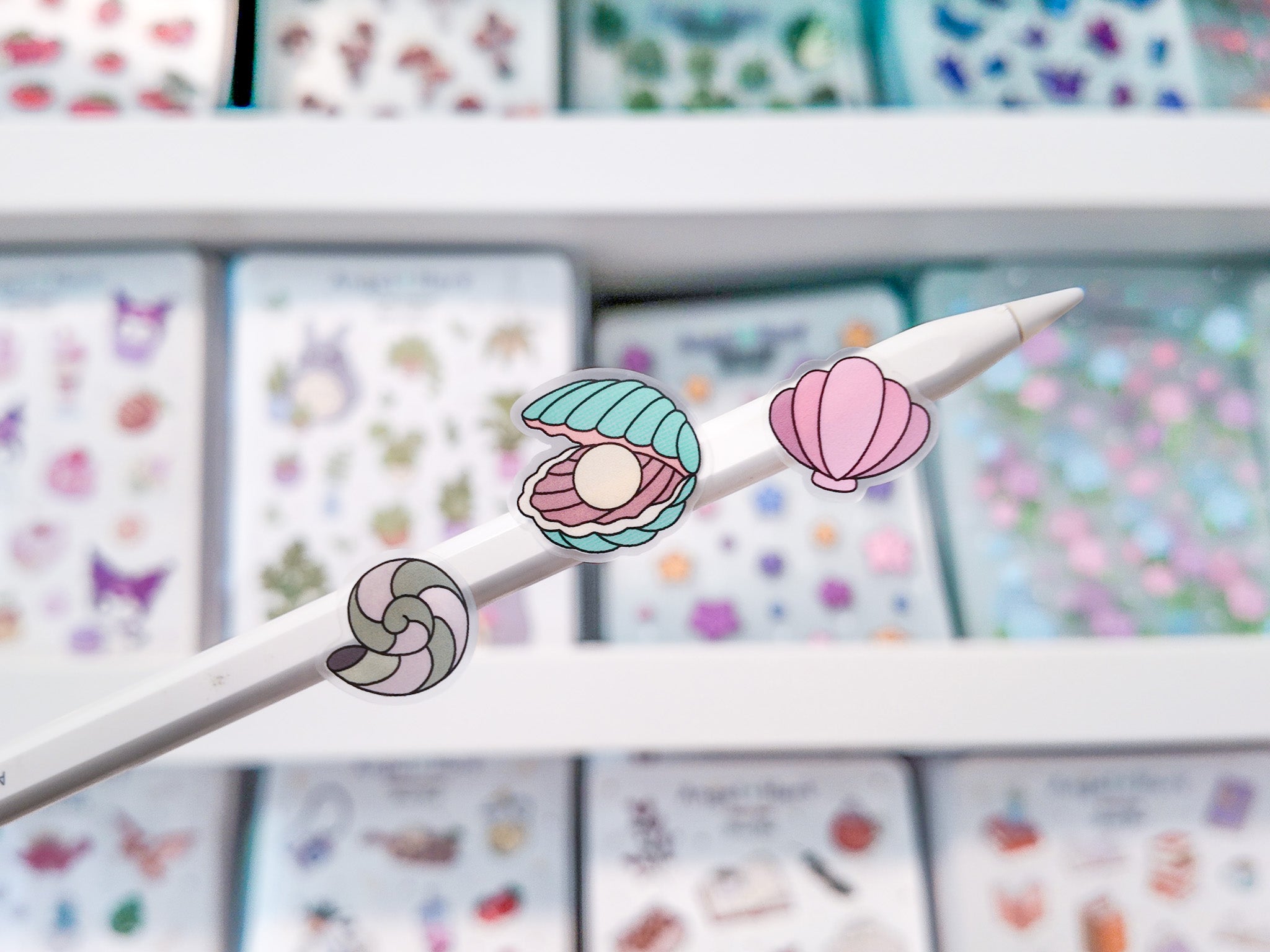 Seashells Waterproof Sticker Sheet