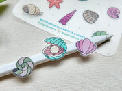 Seashells Waterproof Sticker Sheet
